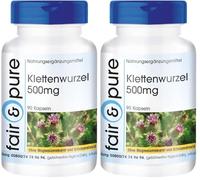 Fair & Pure® - Cápsulas de raíz de bardana 500mg - 90 cápsulas - con 15mg de zinc procedente de citrato de zinc - vegano (Paquete de 2)