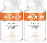 Fair & Pure® - Citrato de Magnesio y Citrato de Potasio - Vegano - Minerales esenciales - 180 Cápsulas (Paquete de 2)