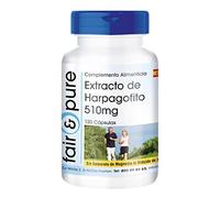 Fair & Pure® - Extracto de Harpagofito 510mg - Garra del Diablo - 1,2% harpagósidos - Vegano - 120 Cápsulas