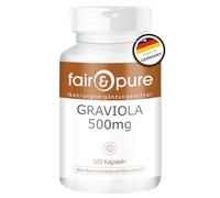 Fair & Pure® - Graviola 500mg - Extracto de Fruta Graviola - Polvo encapsulado - Guanábana - Vegano - Alta pureza - 120 Cápsulas