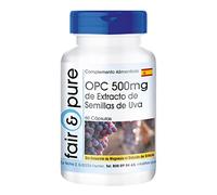 Fair & Pure® - OPC 500mg - Extracto de semilla de uva vegano - Alta pureza - 60 Cápsulas