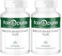 Fair & Pure® - Valeriana Complex Plus - Extracto de Valeriana - Vegano - Con Lúpulo y Melisa - Puro - 120 Cápsulas (Paquete de 2)