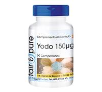 Fair & Pure® - Yodo 150µg - Suplemento de Yodo - Procedente de Yoduro de Potasio - Vegano - Alta pureza - 60 Comprimidos