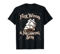 Fair Winds and Following Seas - Frase Naval temática náutica Camiseta