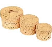 FAIR ZONE Juego de 3 Cestas - Palmyrah - 3 piezas FAIR ZONE