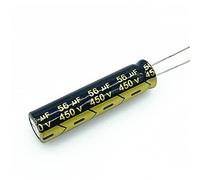 FAIRAH 10pcs 56UF 450v 56UF Condensador electrolítico de Aluminio Tamaño 13 * 50mm20% Condensador DIY Suministros
