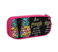 FAIRAH La piña colorida de la fruta imprimió el bolso de la pluma de la doble capa de la doble capa de, Pink, Talla única, Mochila escolar