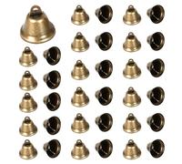 Fairblo 35 Piezas Campanillas de Metal Bronce Vintage Navidad Campana Pequeña Mini Campana para Manualidades Decoraciones Navidad Bodas Joyas Campanas de Viento Manualidades Colgantes 39 x 37 mm