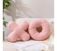 FairDeco XO - Juego de 2 Almohadas Decorativas para el día de San Valentín, Abrazos, Besos, Bonitas Almohadas románticas para decoración del hogar para sofá, Dormitorio, Sala de Estar, 12.5 x 12.5