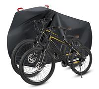 Faireach Funda para Bicicleta Exterior para 1-2 Bicicletas,Oxford Cubierta Protector Impermeable contra Lluvia UV Polvo para Montaña Carretera con Cinturón,200x110x80cm 210D Negro Para 2 Bicicletas