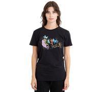 Fairies Disney You Can Count on Me Tinker Bell, Rosetta Ladies T Shirt, Black Camiseta, Negro, L para Mujer