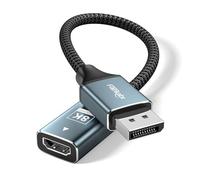 fairikabe Adaptador DisplayPort 1.4 a HDMI 2.1, 8 K, 60 Hz, 4 K, 120 Hz, unidireccional, DP a HDMI, para PC, Dell, HP, AMD, NVIDIA