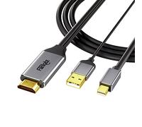 fairikabe Cable HDMI a Mini DisplayPort de 4 K a 60 Hz 6.6 pies, adaptador activo HDMI 2.0 a Mini DP 1.2, fuente HDMI a monitor DisplayPort para Mac Mini, ordenador portátil, Xbox