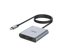 fairikabe Divisor de concentrador USB C a DisplayPort MST dual, adaptador dual 4K 60Hz USB tipo C a 2X DisplayPort 1.2 para Windows Laptop PC, compatible con Thunderbolt 3..