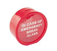 Fairly Odd Novelties Emergency Money Savings Bank Funny Replica Cash Container Hucha, Caso de Rotura de Cristal de Emergencia, Rojo