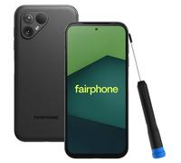 Fairphone 5 5G Smartphone sostenible (Pantalla de 6,46", cámara Dual de 50 MP, 8 GB/256 GB, 4200 mAh, Android 14) In estornillador iFixit, Negro Mate