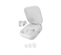 Fairphone Fairbuds True Wireless Earbuds v2 - Auriculares inalámbricos (ANC, modo ambiente, 26 horas de duración de la batería, Bluetooth multipunto), color blanco y 3 unidades Fairbuds de silicona