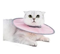 Fairsailrain Cat Cone Collar, Elizabethan Anti Licking Recovery Collar, Adjustable Ribbing Neck Drawstring, Polyester Metal for Cats Puppies (Large)