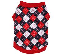 Fairsailrain Pet Mini Pig Vest, Spring Summer Sleeveless Cotton Tshirt, Rhombus Pattern, Thin Design, Bright Color, Exquisite Stitching, Suitable for Photo Taking Party Outings (M)