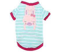 Fairsailrain Pet Tshirt, Striped Cotton Cartoon Print Tshirt, Autumn Winter Thin Bottoming, Soft Comfortable, Suitable for Small Medium Dogs, Indoor Outdoor Wear (XS)