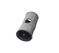 Fairsailrain Suede Cat Tunnel, Foldable Straight Tunnel Toy, Gray Color with Plush Self Entertaining Ball, Built in Steel Wire (S)