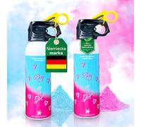 FAIRSHOP24 Baby Shower 200 ml I extintor de polvo de género Reveal Cannon Baby Powder Spray Revelando el género con color, cañón de polvo para baby shower, en azul y rosa (rosa)