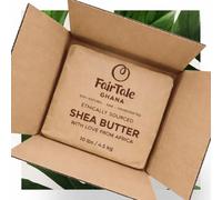 FairTale GHANA Manteca de karité africana cruda 4.5 kg - de origen ético, hecha a mano, 100% natural, cosechada de forma silvestre, sin refinar, color marfil, vegana y de origen vegetal