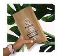 FairTale GHANA Manteca de Karité Africana Cruda 450 g, de cosecha silvestre, 100% natural, sin refinar, de origen vegetal, vegana, color marfil