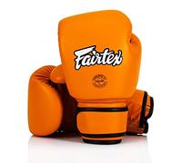 Fairtex BGV16 - Guantes de Boxeo de Cuero para Muay Thai (Anaranjado, 14 onzas)