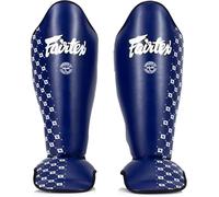 Fairtex Competition - Espinilleras para Muay Thai SP5, Color Negro, Azul, Amarillo y Rojo, Large, Azul