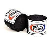 Fairtex!! HW2 Vendas de mano de boxeo de algodón premium 4,5 m (par) (Negro)