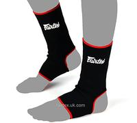 Fairtex MinotaurFightStore - Tobilleras AS1 para Muay Thai, boxeo, MMA y kickboxing, color negro y rojo