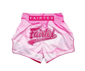 Fairtex Pantalones Cortos de Boxeo Muay Thai de Corte Delgado (Alma Rosa, S)