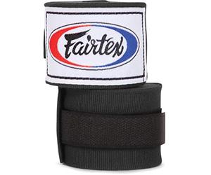 Fairtex Vendas elásticas para manos (4,5 m), color negro