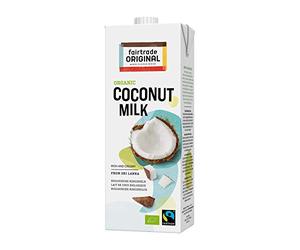 Fairtrade Original - Leche de coco orgánica, 1 litro, de Sri Lanka, ideal para platos asiáticos, para un rico sabor cremoso, 100% orgánico, leche vegana, leche de coco (1 litro)