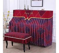 FAiruo Cubierta de piano vertical Cubierta completa Tabela de taburete de piano a prueba de polvo Tela suave Se siente cómodo aspecto exquisito Bolsos, fundas y estuches (Color : Red_Large)