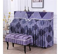 FAiruo Cubierta de piano vertical Cubierta completa Tabela de taburete de piano a prueba de polvo Tela suave Se siente cómodo aspecto exquisito Bolsos, fundas y estuches (Color : Purple_Large)