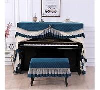 FAiruo Cubierta de polvo de piano CUBIERTA CUBIERTA COMPLETA FUTADA CUBIERTA DE PIANO CUBIERTA DE TABOLA DE CORTE Tela de encaje a prueba de polvo y decoración a prueba de arañazos Bolsos, fundas y es