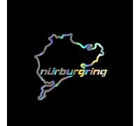 FAiruo Personality Racing Road Racing Nurburgring pegatinas y calcomanías divertidas de vinilo en el estilo del coche Aplicar a la ventana del coche portátil (color: B, tamaño: 20 cm)