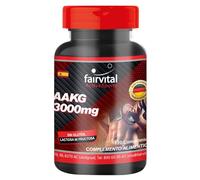 fairvital AAKG 3000mg, 120 comprimidos, 1000mg de L-arginina alfa-cetoglutarato por unidad, ALTA DOSIS, VEGANO