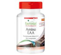 fairvital Amino EAA, 180 comprimidos, más de 7500mg de aminoácidos esenciales, 100% vegano, calidad certificada, fabricado en Alemania