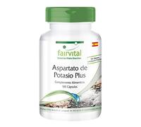 Fairvital | Aspartato de Potasio - Potasio + Niacina + Vitamina B6 - VEGANO - Dosis elevada - 180 Cápsulas - Calidad Alemana