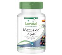Fairvital | Bayas Mix - Selección de 8 bayas + Alga Spirulina platensis - VEGANO - Dosis elevada - 120 Cápsulas - Calidad Alemana