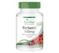 Fairvital | Berberina 500mg - Dosis elevada - Vegana - Berberina HCl + Zinc - 90 Cápsulas - Calidad Alemana
