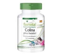 fairvital Bitartrato de colina más inositol, 100 comprimidos, ALTA DOSIS, VEGANO