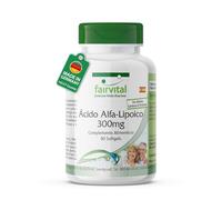fairvital Cápsulas de ácido alfa lipoico 300mg (ácido alfa lipoico, ALA), para 3 meses, ALTA DOSIS, 90 cápsulas blandas