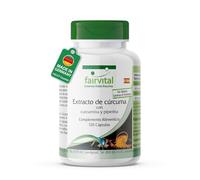 fairvital Cápsulas de cúrcuma, 500mg de extracto de cúrcuma por cápsula, 120 cápsulas, ALTA DOSIS, curcumina al 95% con bioperina (piperina)