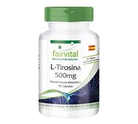 fairvital Cápsulas de L-tirosina 500mg, 90 cápsulas, ALTA DOSIS, aminoácido