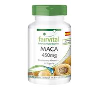 fairvital Cápsulas de maca 450mg, 60 cápsulas, fáciles de tragar, ALTA DOSIS, VEGANAS, extracto de raíz 4 veces concentrado