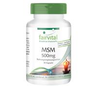 fairvital Cápsulas de MSM 500mg, 90 cápsulas, fáciles de tragar, ALTA DOSIS, VEGANAS, metilsulfonilmetano